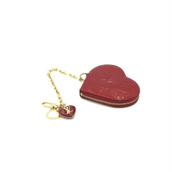 Louis Vuitton Red Pomme D´amour Vernis Heart Coin & Charm - Picture 6 of 10